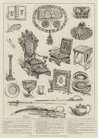 Relics at the Guelph Exhibition, New Gallery, Regent Street by Frank Watkins